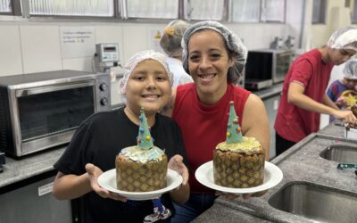 Capacitação ensina famílias da casa a transformar panetones em renda extra no Natal